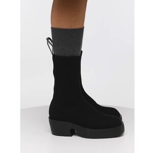 Camper Billie TENCEL® Black Sock Platform Boots